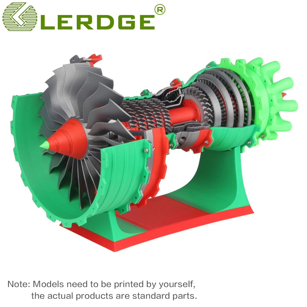 LERDGE For Bambu Lab Jet Engine Kit Collection Kit MH006 Model Components 3D Printing Parts Model Kit 3D Printer Accessories