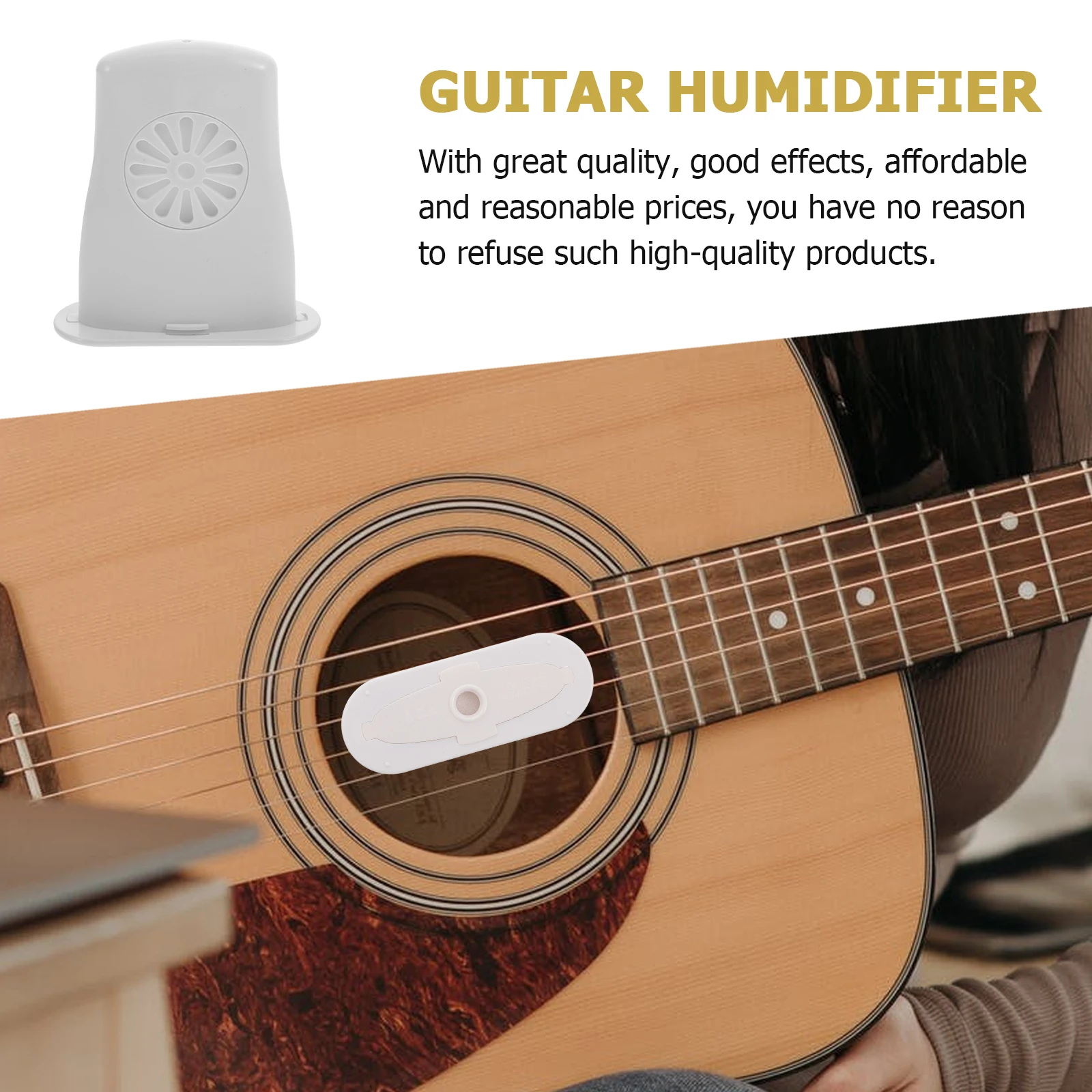 

2 Pcs Guitar Humidifier Acoustic Stringed Instruments Sound Hole Cover Plastic Portable Humidifiers for Travel Accessory