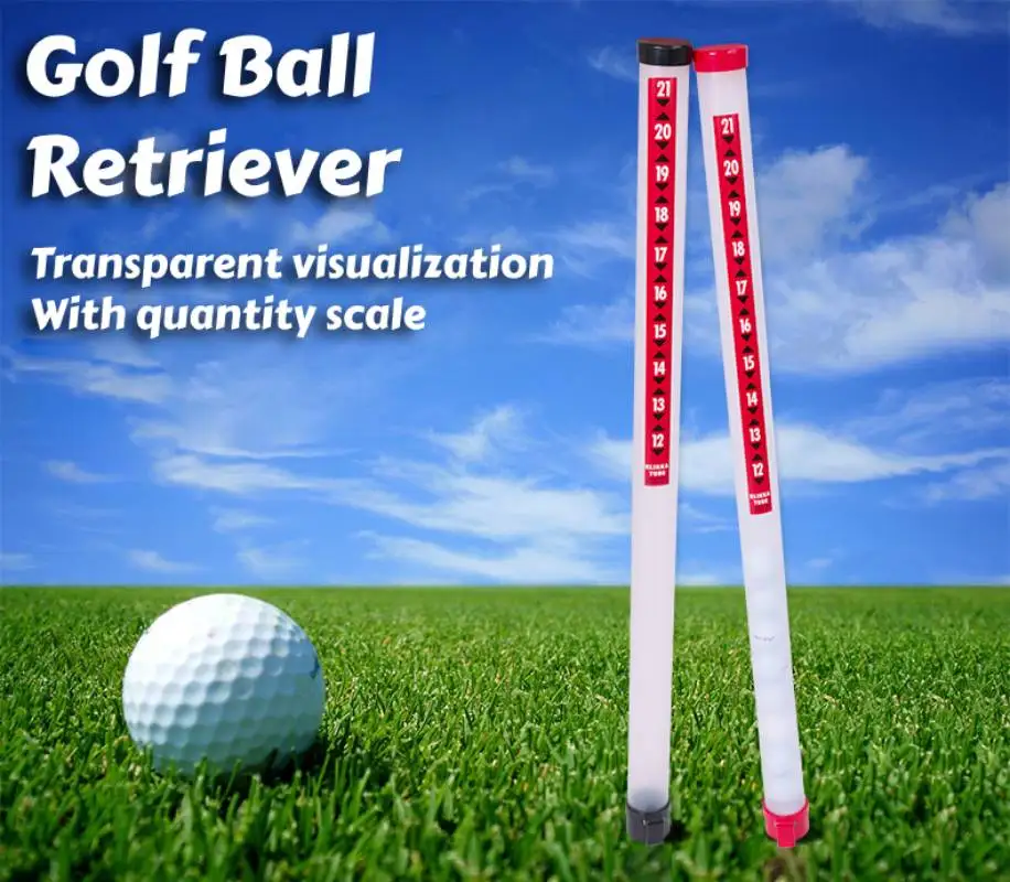 أداة التقاط كرة الجولف خفيفة الوزن من مسترد كرة الجولف مع مقياس كمية لتدريب الجولف