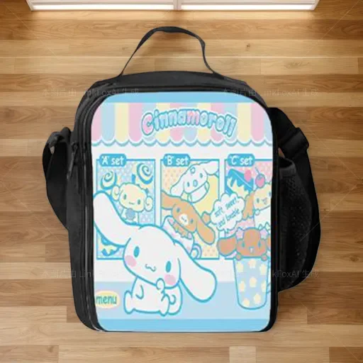 

Cinnamoroll Reusable Lunch Box Insulated Thermal Bag Cartoon School Lunch Tote for Little Boy Girl