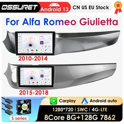 360Camera 2Din Wireless Carplay Android 13 Car Radio For Alfa Romeo Giulietta 2010-2018 Car Multimedia Player Navi GPS Autoradio
