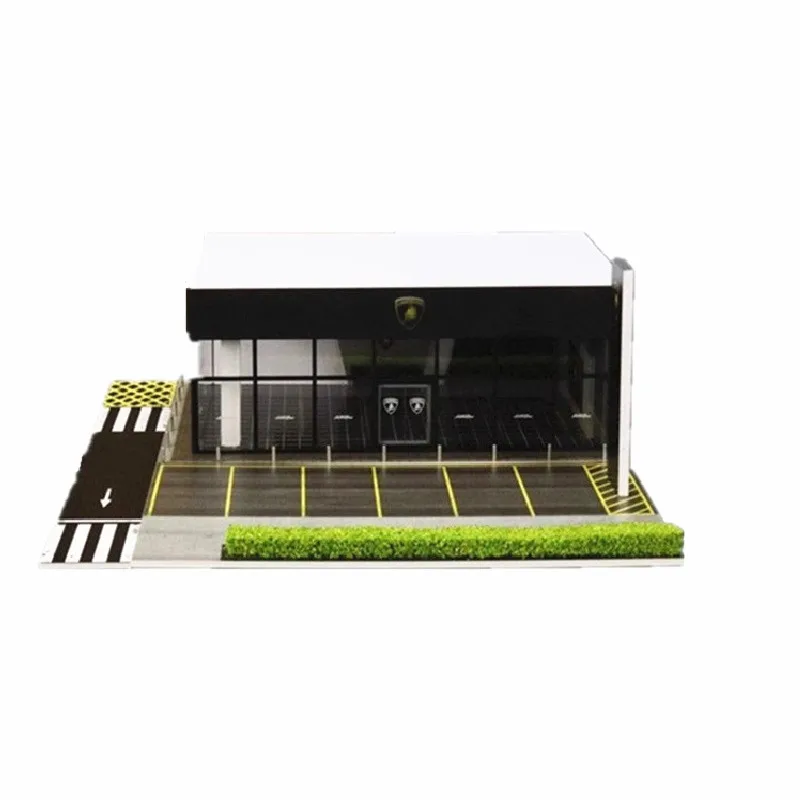 G-FANS 1:64 Lamborg-hin Architecture Diorama And LED Light Simulation Assembly Scene Model