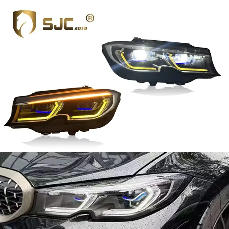 

Автомобиль 18-22 для BMW 3 серии Pre-lci G20 G28 Лазерная фара желто-белая DRL светодиодная дневная ходовая передняя фара