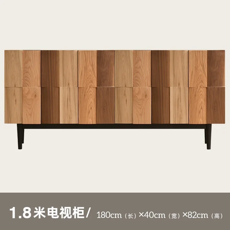 خزانة جانبية من خشب الجوز الأسود في أمريكا الشمالية، خزانة خشبية صلبة نقية، خزانة تخزين حديثة وبسيطة لغرفة النوم