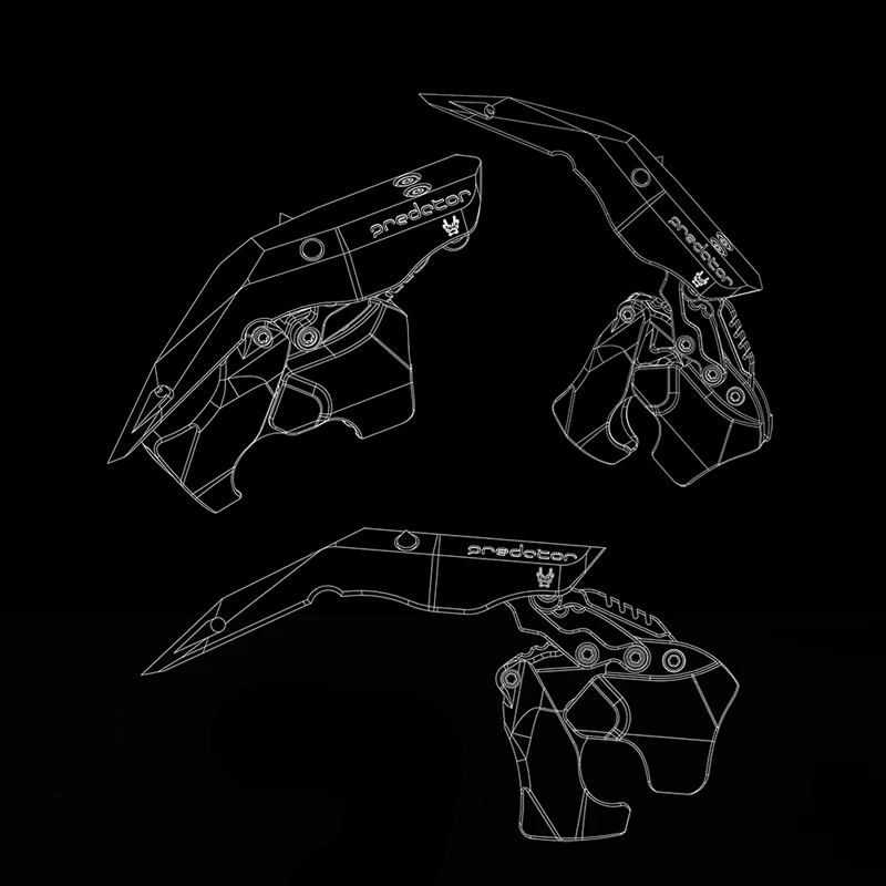 

1PCS Creative High-quality Outdoor EDC Portable Titanium Alloy Hand Assembled Mechanical Claw Cosplay Prop Tool