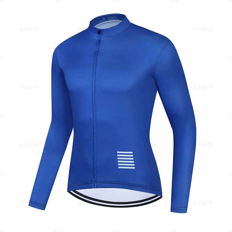 Maillot de cyclisme à manches longues pour hommes, vêtements de cyclisme blancs, chemises de vélo d\'équipe professionnelle, vêtements de vélo VTT,