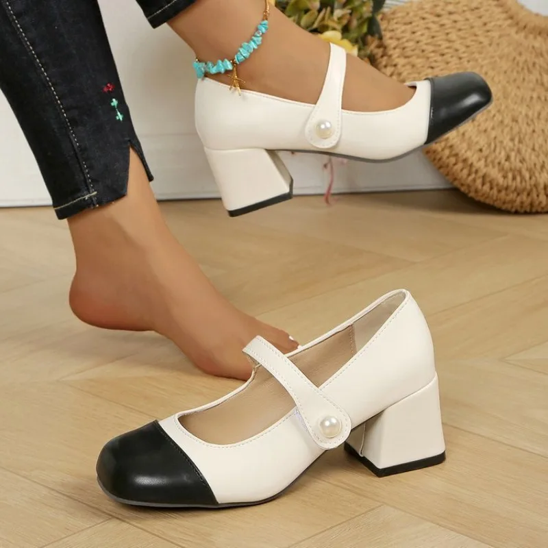 Женские туфли на плоской подошве, весна-осень 2023, новые женские лоскутные туфли с квадратным носком, большие размеры, женская обувь больших размеров, Zapatillas Mujer Женские туфли на плоской подошве, весна-осень 2023, новые женские лоскутные туфли с квадратным носком, большие размеры, женская обувь больших размеров, Zapatillas Mujer