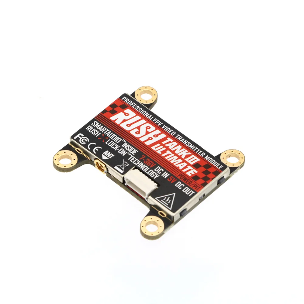 RUSHFPV RUSH Tank III Ultimate VTX 5,8G 48CH RaceBand Pitmode 25mW 200mW 500mW 800mW ajustable FPV VTX 2-8S para Dron de carreras de control remoto