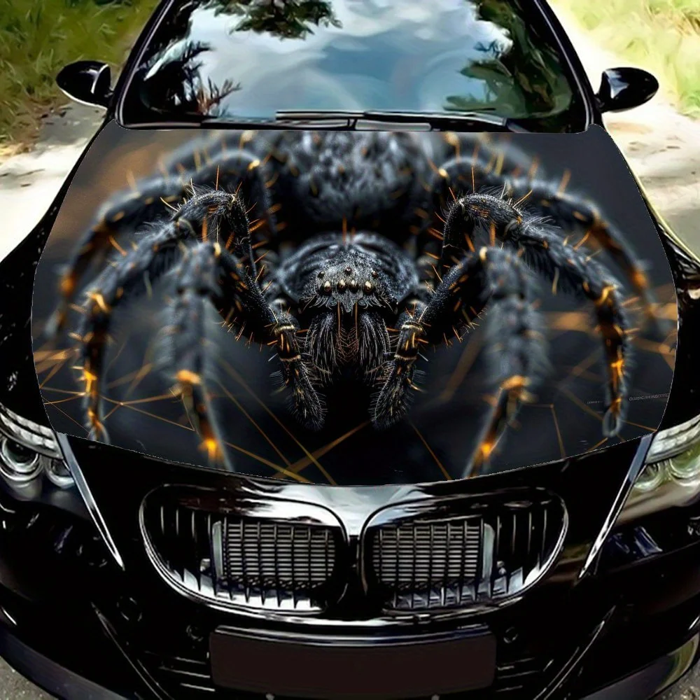 

Giant Spider Deterrence PVC Car Vinyl Wraps, Self-Adhesive Waterproof Car Hood Decal Sticker, Car Decoration Protection Stickers