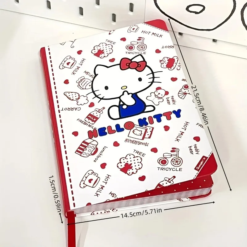 Hello Kitty Notebook Student Cute Hard Shell Notebook Ins Style High Beauty Color Page Notebook