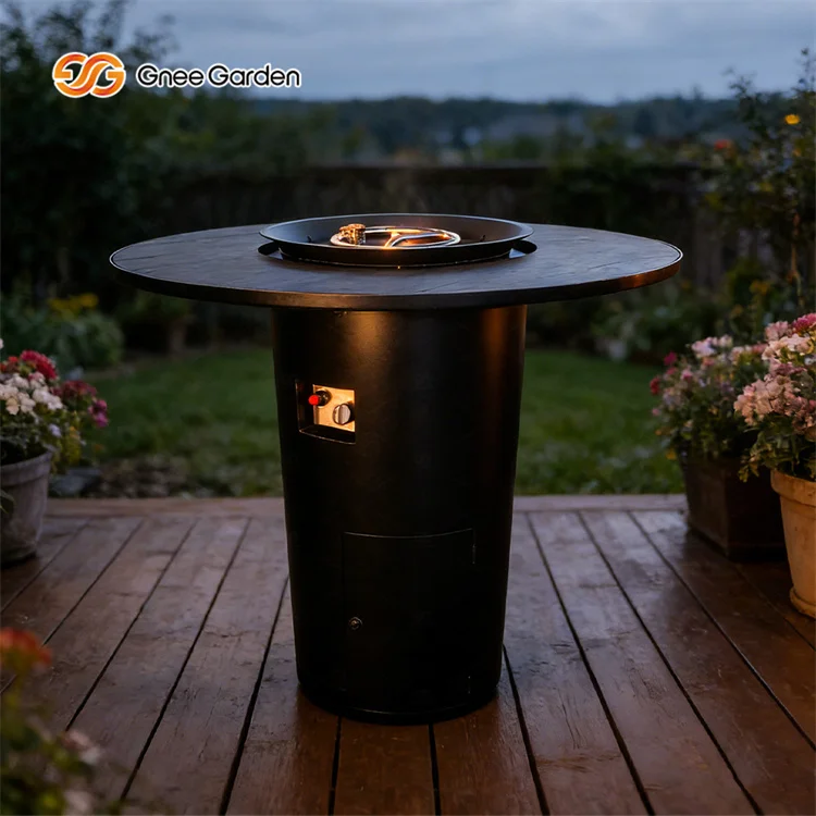 

Custom Product Outdoor Table Metal Steel Fire Pit Table
