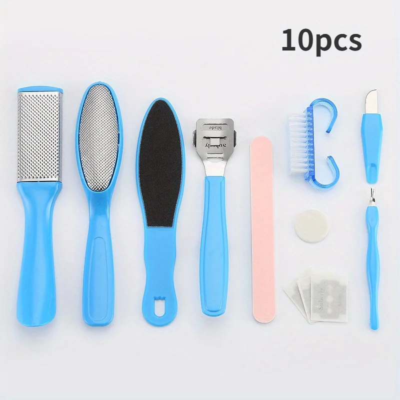 Foot Repair Kit, Foot File Set 8/10 in 1, Professional Nail Art, Nail Foot Spa Care Tool, Double-sided File Scraper