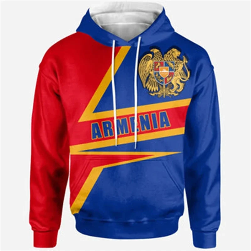 أرمينيا العلم ثلاثية الأبعاد هوديي الرجال الشعار الوطني البلوز موضة ريترو هوديي للجنسين عادية العلم هوديي الذكور البلوز البلوز #3