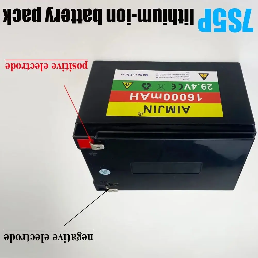 

29.4V Lithium Rechargeable lithium ion Battery Deep cycles for Solar Power,Scooters,Power Wheels,Fish Finder,Built with BMS