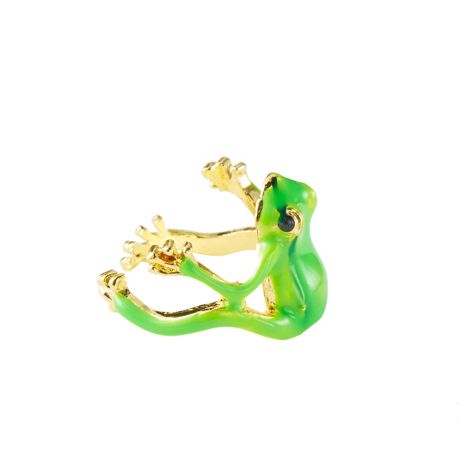 1 PC Cute Frog Rings for Women Men Fashion Opening Adjustable Realistic Green Tree Frog Ring Aesthetic Friendship Jewelry Gifts