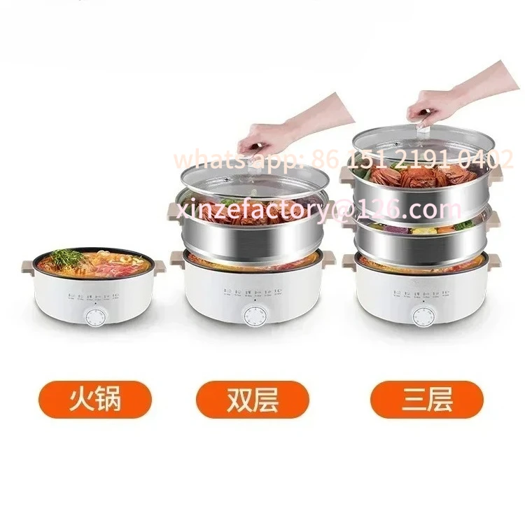 كن مناسبًا لـ 220 فولت elektrisch beheizter Dampfgarer За Lorg Mittel، Haushalt، متعدد الوظائف، dreischichtig، Edelstahl،