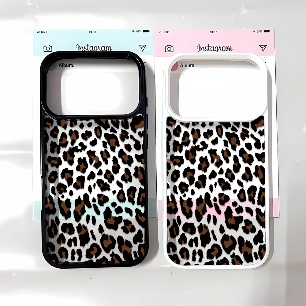 Brown Pattern Leopard Art Sweet Slim Camera Protection New Fits iPhone Plus 12 Pro Air Max 13 16 11 15 Cool 14 17 Phone Case