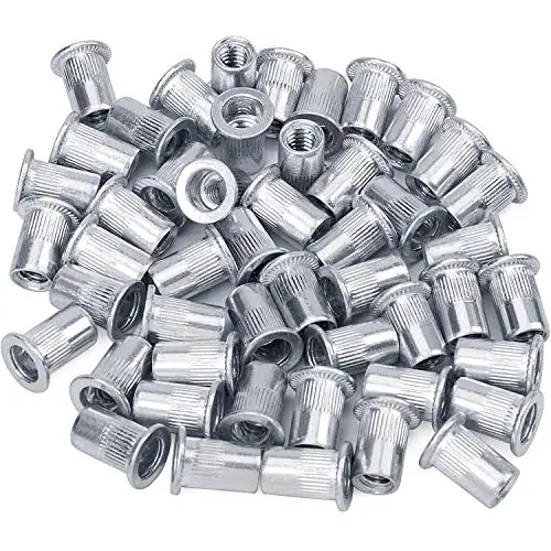 10 Pcs M3 M4 M5 M6 M8 M10 M12 Aluminum Rivet Nut Flat Head Thread Insert Rivet Nut Set Nut