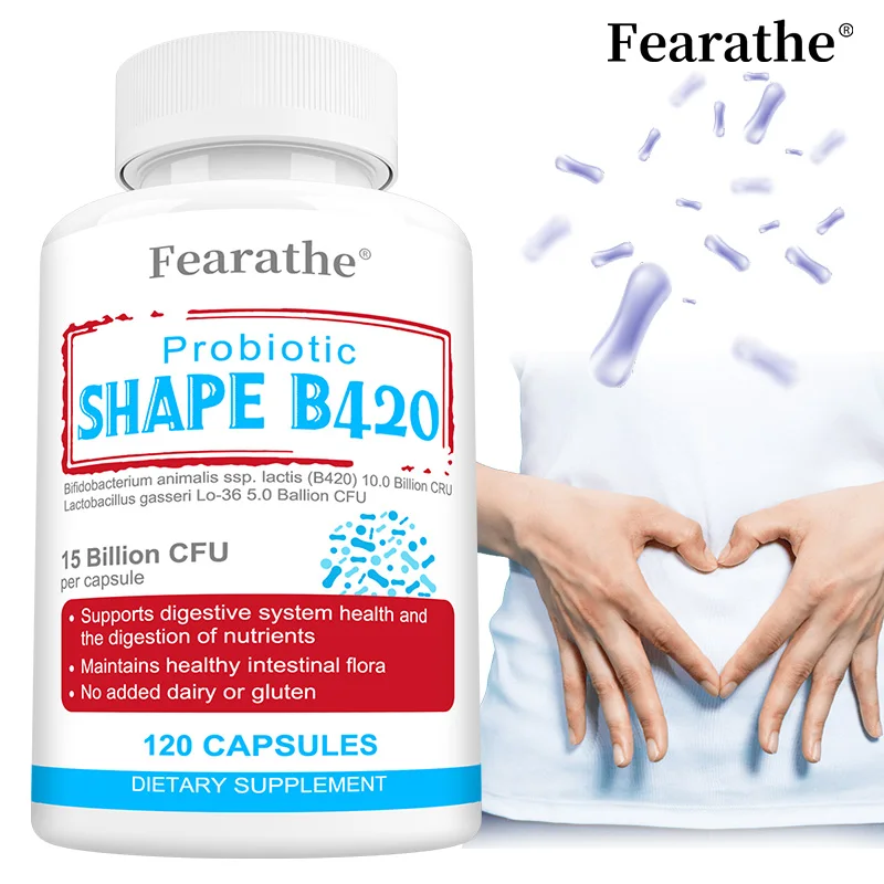 Shape B420 Probiotics, Supplement for Men and Women, Supports Digestive Health and Metabolic Rate, Promotes Nutrient Absorption