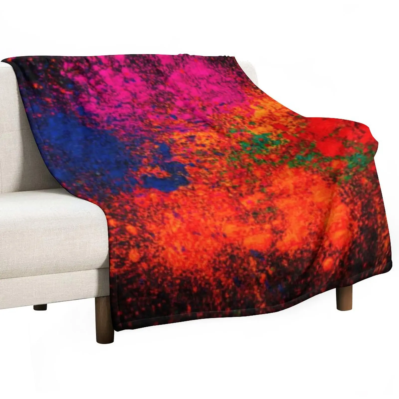 

its time to celebrate holi Throw Blanket Travel Blanket Retro Blankets Shaggy Blanket Sofa Throw Blanket