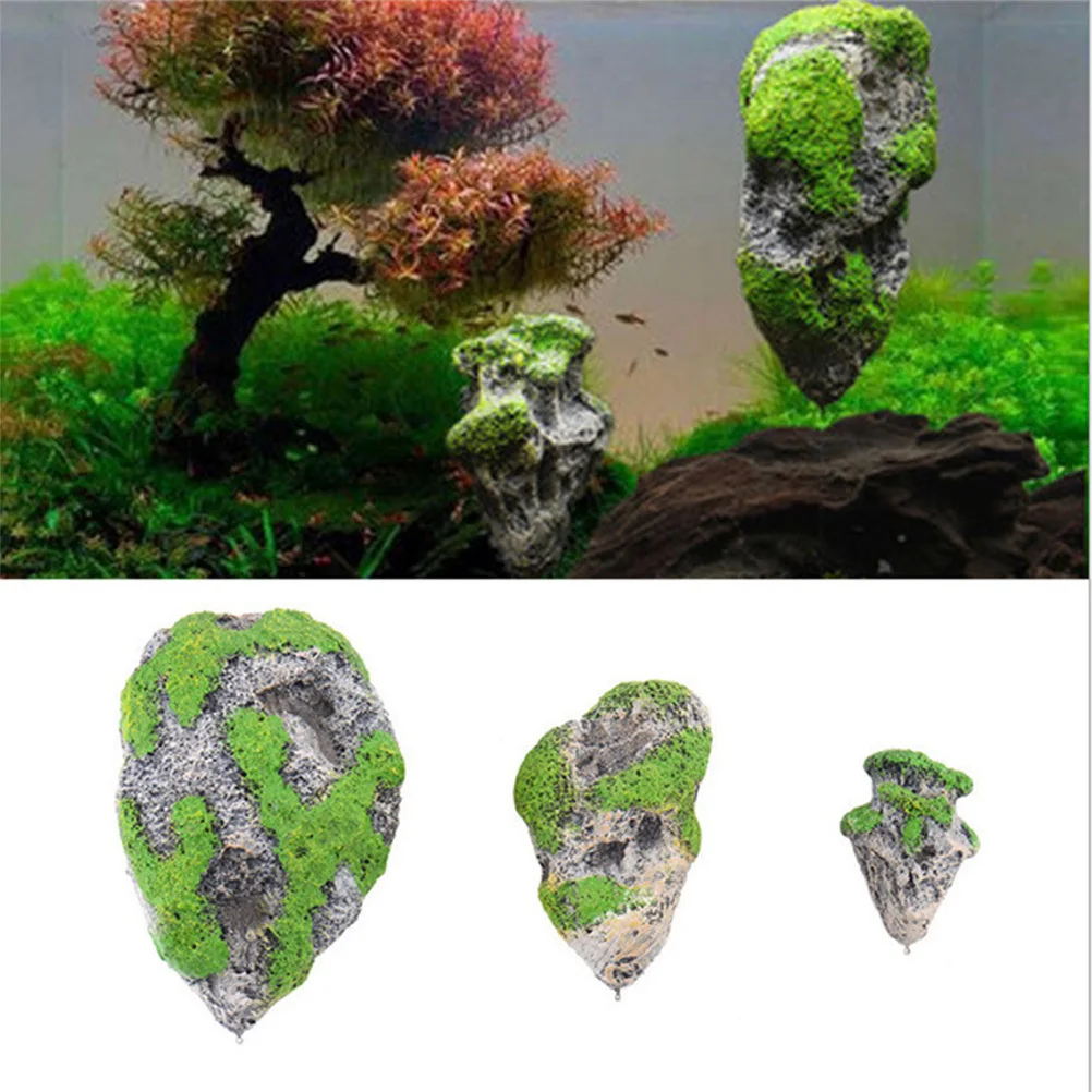 

1pc Floating Artificial Stone Aquarium Decor Size S Adjustable Suspension For Fish Tank Decoration, Fake Rock Ornament,