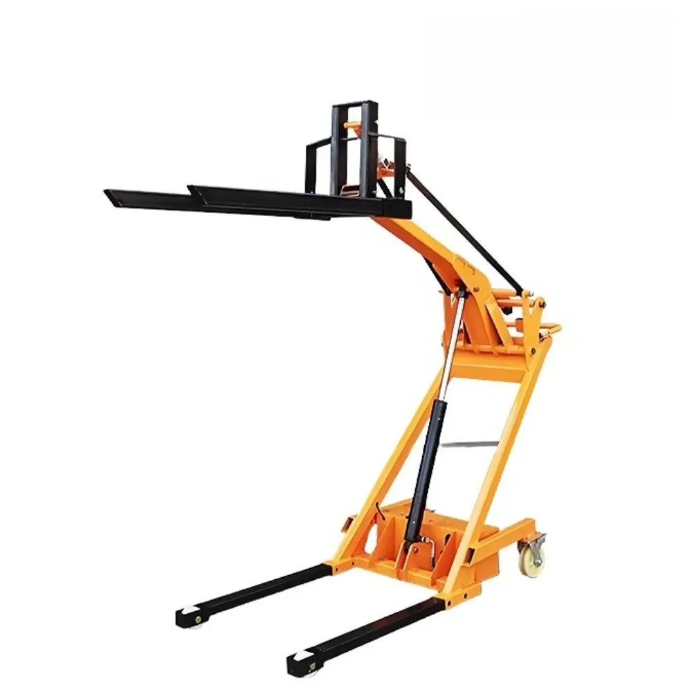 

Portable electric hydraulic forklift small lifting truck household loading and unloading trolley