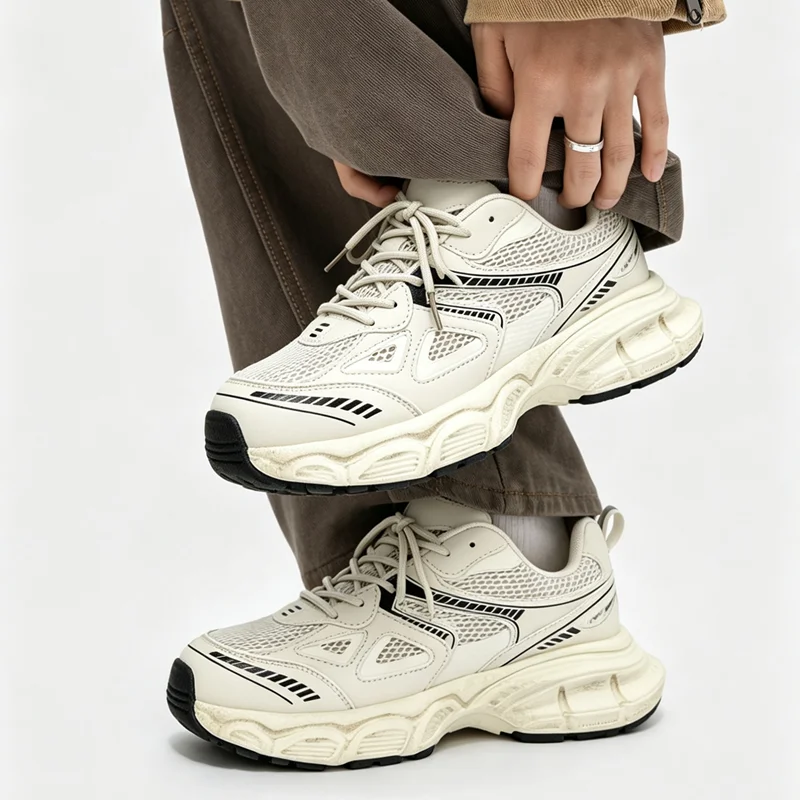 Viral Trendy Chunky Dad Shoes For Men Women Summer Breathable Mesh Platform Sneakers Fashion Versatile Street Sports Footwear