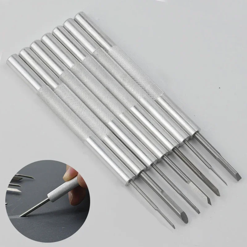 7Pcs Olive Carving Knife Portable Miniature Engraving Cutter Stone Carving Sculpture Knife Professional Woodworking Hand Tool