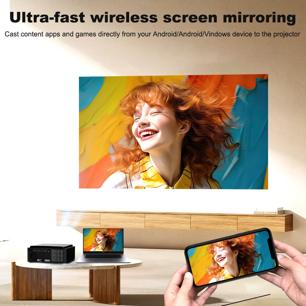 DESS 4K Android-проектор двухдиапазонный Wi-Fi 6 BT5.2 HIFI звук портативный проектор домашний кинотеатр 3D умный проектор Google Assistant