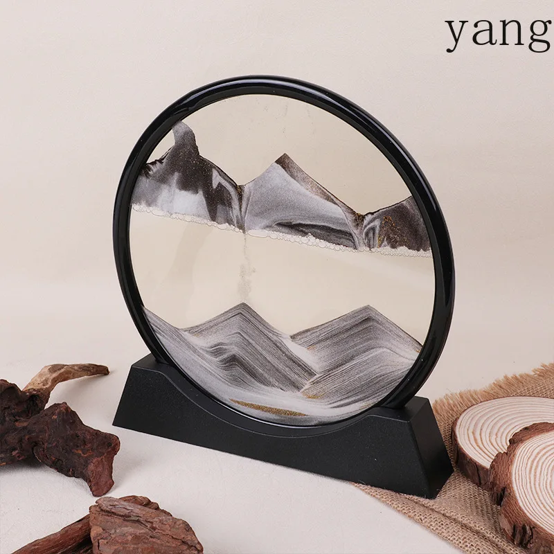 

LH ornament 3D quicksand painting glass hourglass living room decoration housewarming gift small ornament