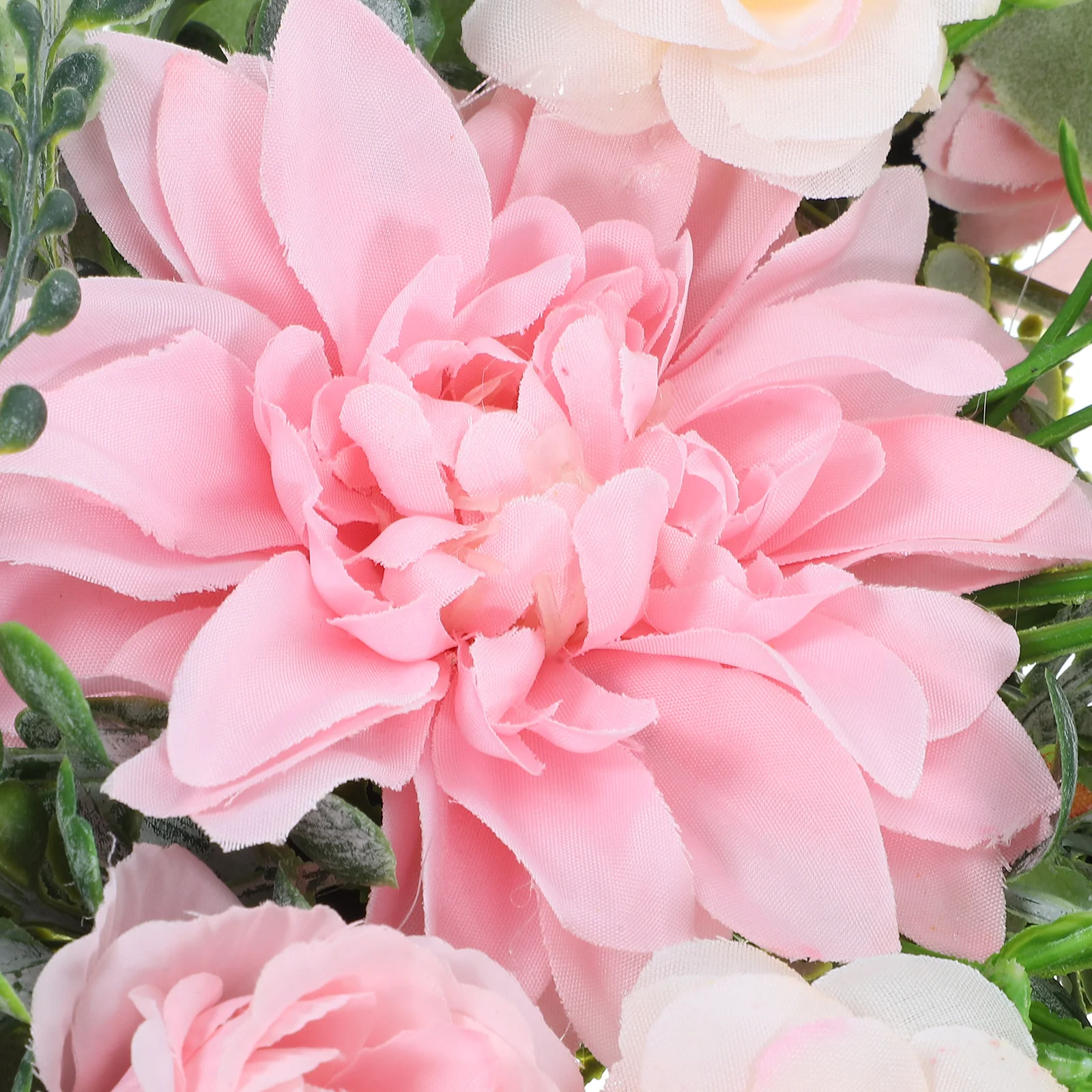 

Wood Wheel Spring Wreath Lifelike Simulated Greenery Wreath for Door Wall Decor Farmhouse Home Party Photo Prop Decoration