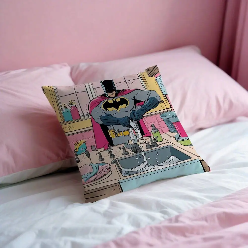Cool-B-batman-S Classic Throw Pillow Covers Pattern Cushion Cover Suitable For Sofa Bedroom Car Pillow Cover