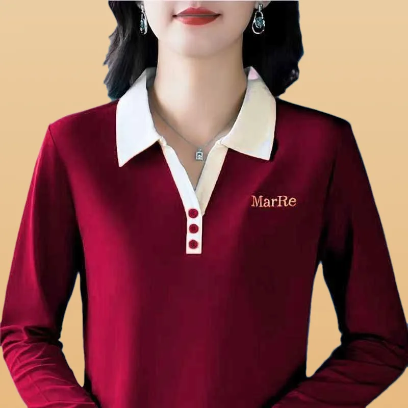 

Fashion Lapel All-match Printed Letter Blouses Women's Clothing 2025 Autumn New Loose Long Sleeve Casual Tops Commuter Shirts