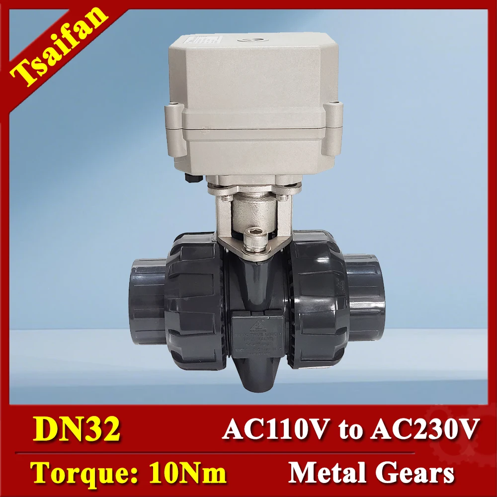 

TSai Fan DN32 Электрический клапан с обратной связью по положению 110-230 В 3/4/7 проводов Моторизованный шаровой клапан для очистки морской воды