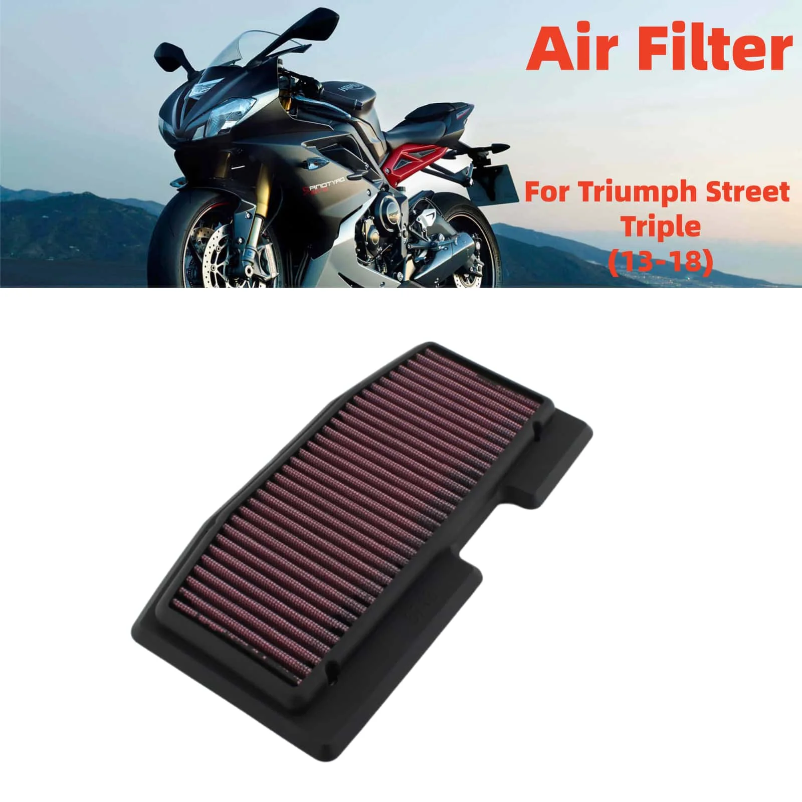

For Triumph Daytona 675 675R ABS Street Triple 2013-2018 Edition Motorcycle High Intake Cleaner Air Filter Moto Accessorie