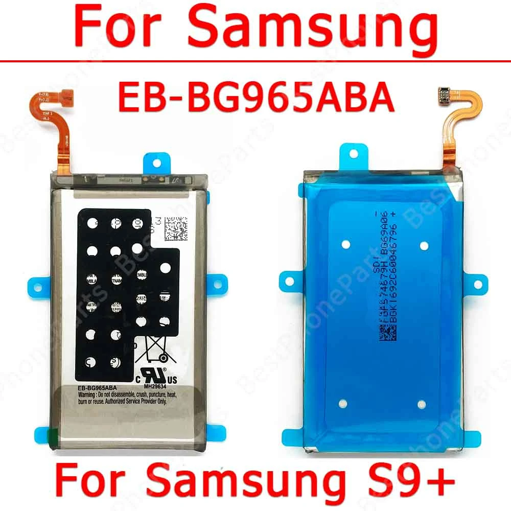 Battery For Samsung Galaxy S9 Plus S9+ G965 Battery Spare Parts EB-BG965ABA Replacement Cellphone 3500 mAh Bateria