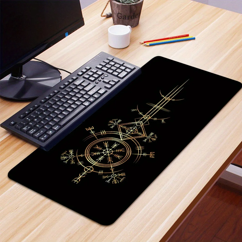 Myth Large Gaming Mouse Pad Navigation Compass Keyboard Pad Desk Pads 40x90cm Rubber Anti-Slip Office Mousepad Game Mat Playmat