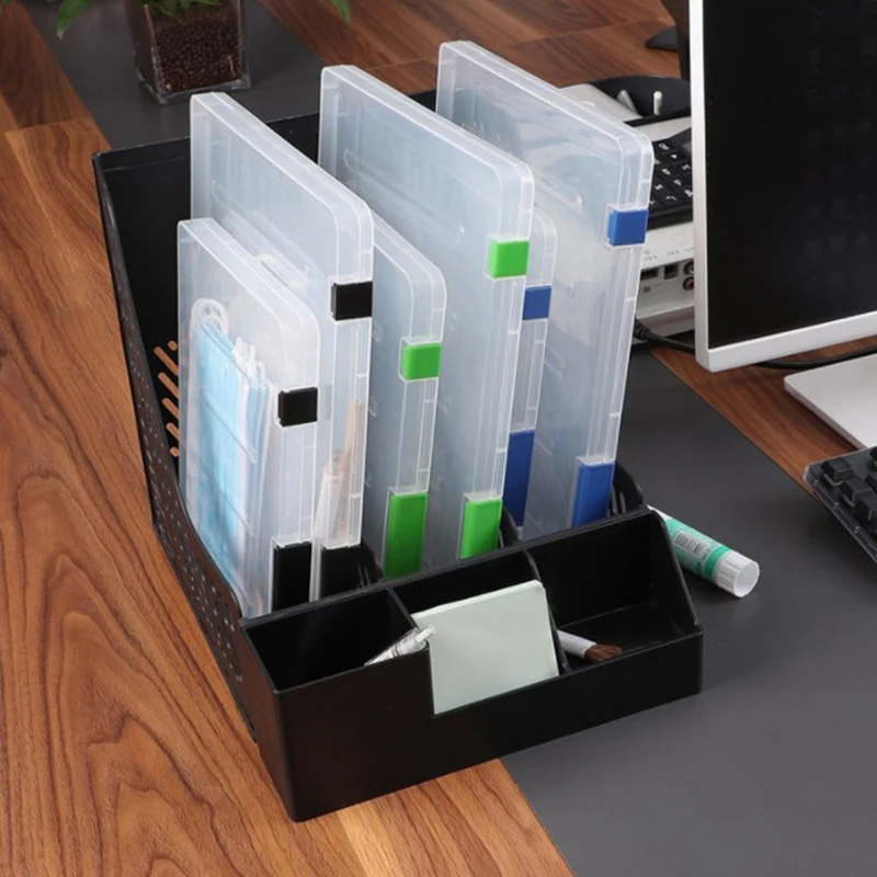 Imagem -04 - Clear Desk Document Paper Organizer Cores a4 a5 Caixa de Arquivo Armazenamento Escritório Escola Acessórios Crianças Adultos