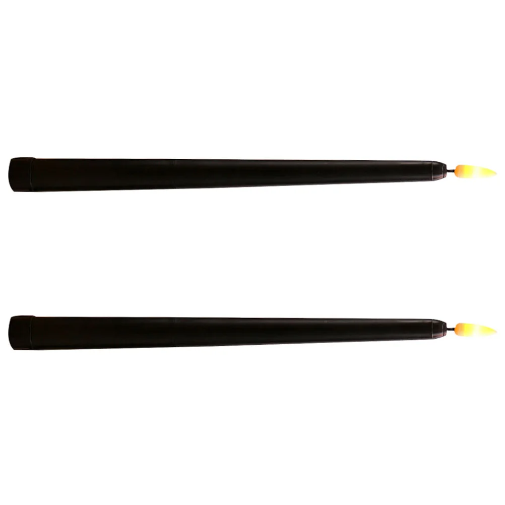 

2pcs Led Electronic Lamp Premium Plastic Long Rod Decorative Light For Halloween Party Night Festival Flameless Candles