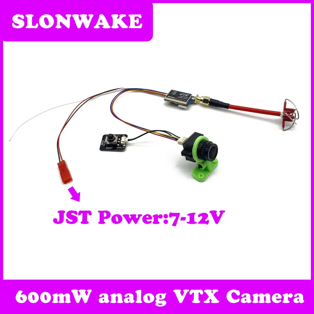 SLONWAKE 5.8G FPV Set CMOS 1200TVL Camera and 5.8G 48CH 600mW Video VTX Transmitter for RC Quadcopter Racing Drone Car