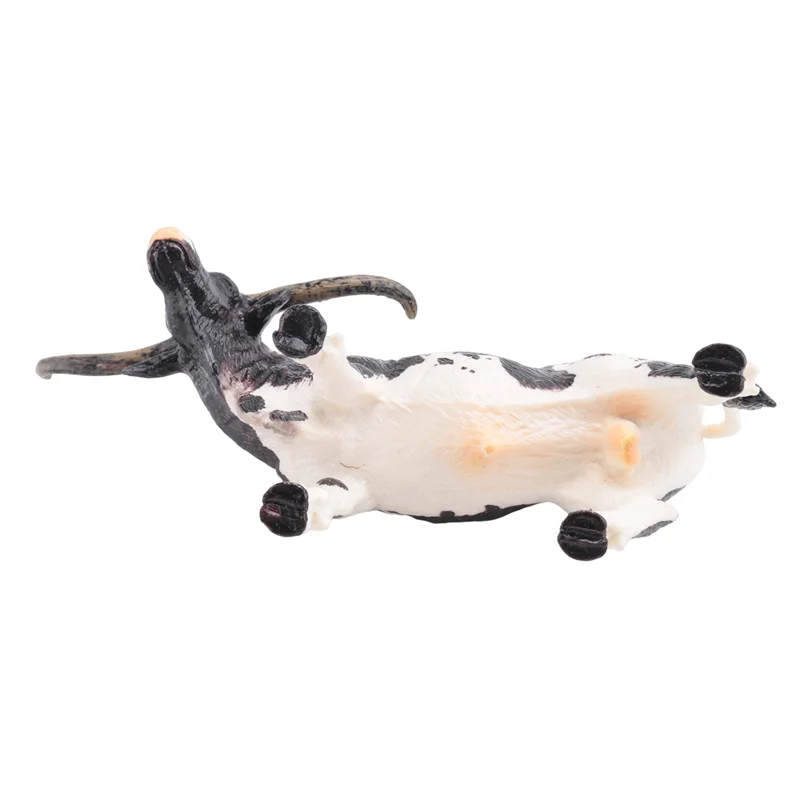 A63T-plastique Texas Longhorn taureau bétail animaux figurines statique mignon modèle Collection vache modèle pour les enfants