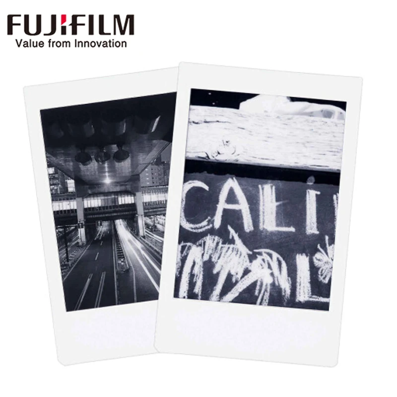 10-100 Sheets Fujifilm Fuji Instax Mini 12 11 Black And White Monochrome Films for Instant Mini 8 9 7s 25 EVO Camera Photo Paper