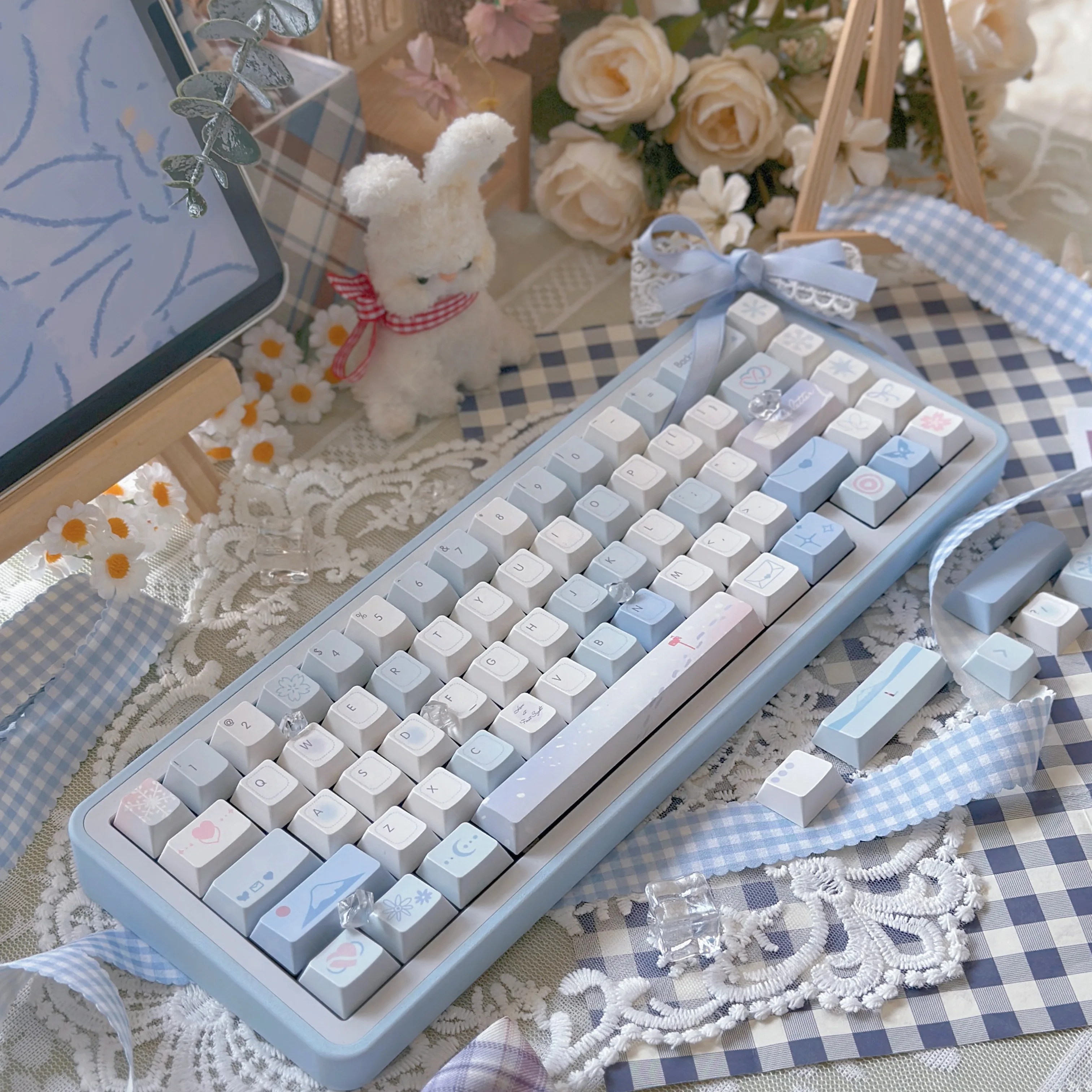 75 Layout Keycaps Love Letter Future Graffiti Neutral Style Keycaps Cherry 95 Keys For Hi75 Aula F75 Keycaps