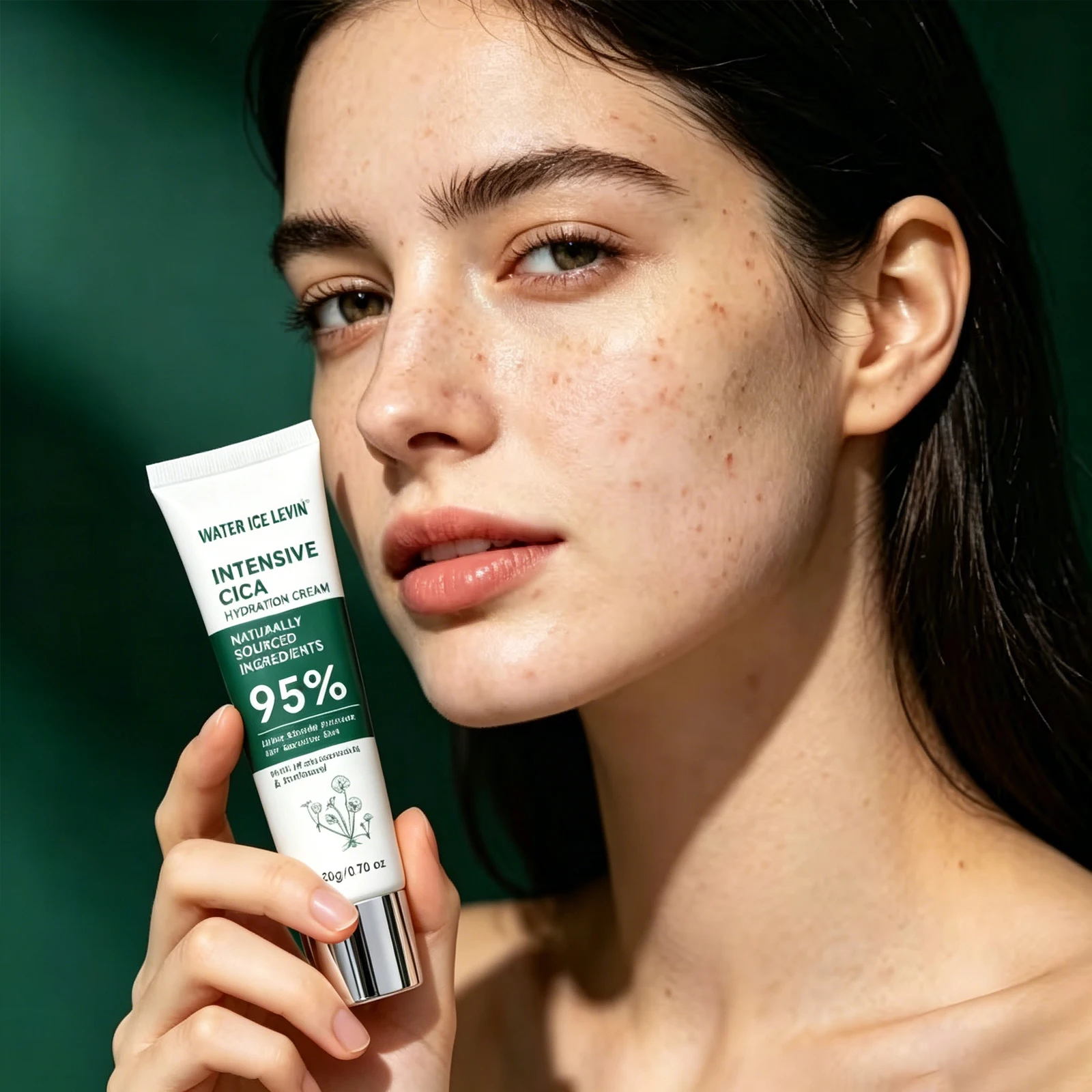 Water Ice Levin 95% Natural Intensive Cica Hydration Cream Madecassoside Panthenol Gentle Soothing Sensitive Skin Moisturizer20g