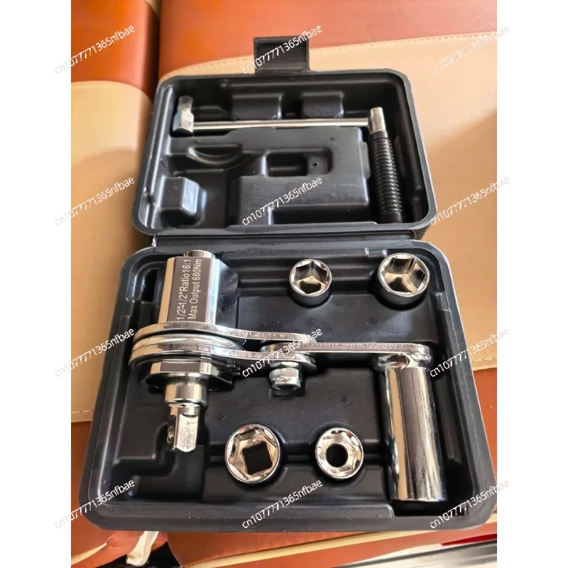 

16B 1:16 680Nm Torque Multiplier Wrench Compact Car Tire Nut Removal Tool Car Repair 1/2" Labor Saving Spanner 3/4pcs Socket Set