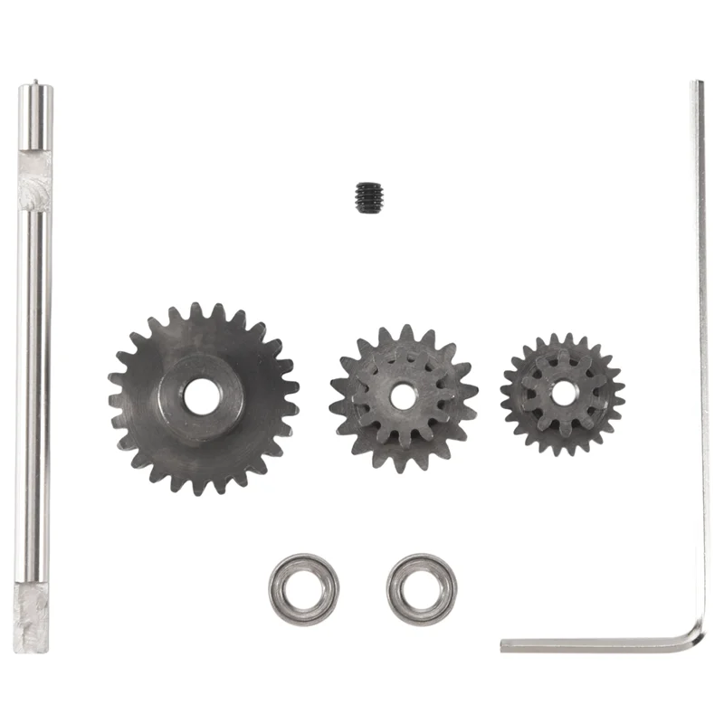 ABJL-Metal Transmission Gear With D Axis Gearbox Steel Gears Set For WPL D12 1/10 RC Car Upgrade Parts Accessories