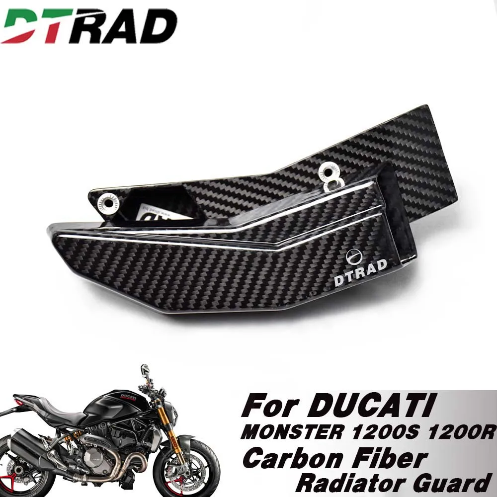 Motorcycle Carbon Fiber Caliper Radiator Guard Brake Cooling Duct For DUCATI MONSTER 1200R 2016-2020 1200S 2014-2022 Accessories