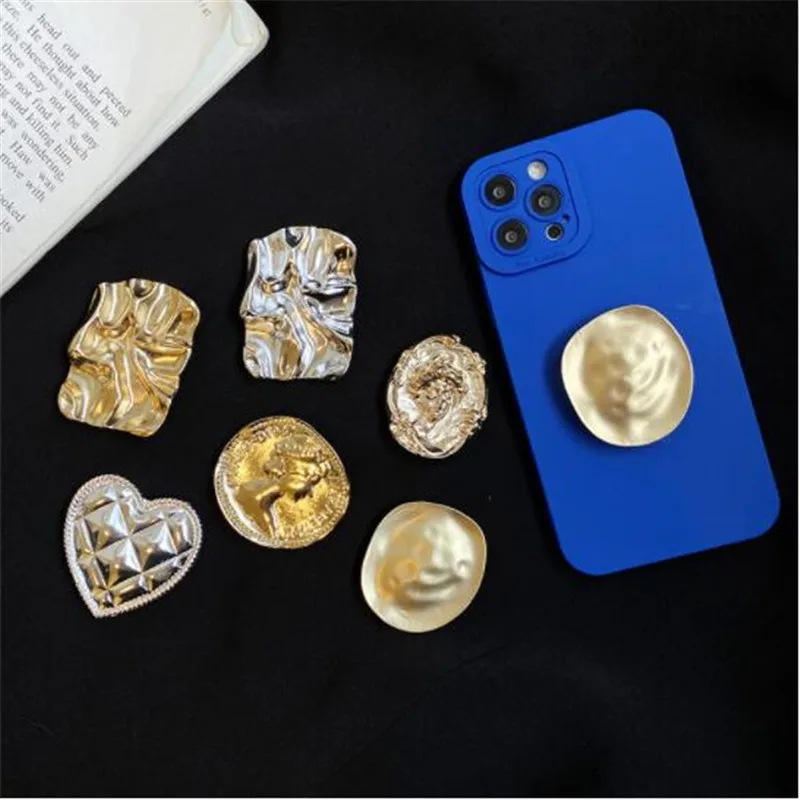 

Cartoon Electroplating Expanding Phone Holder Stand Grip Mount Phone Socket Fold Mobile Smartphone Pocket Desktop Stand Bracket