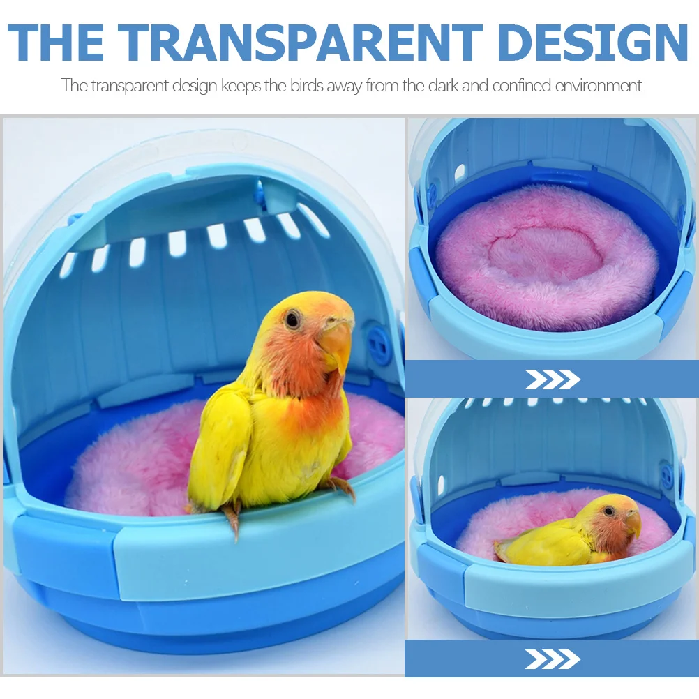 

Handheld Cage Birds Carry Pet Carrier for Travel Outdoor Transporting Small Parrot Pvc