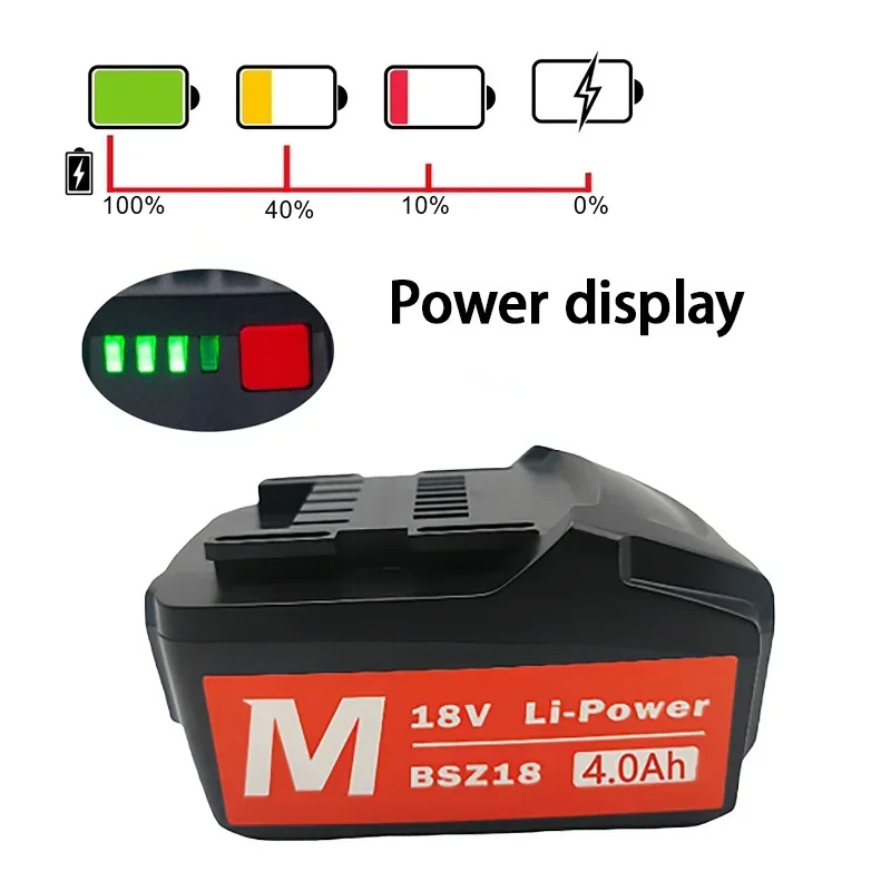 New 18V 9.0Ah Lithium-Ion Battery for Metabo 18V 9000mAh Cordless Power Tools